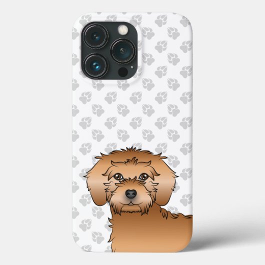 Apricot Mini Goldendoodle Niedlicher Cartoon Dog Case-Mate iPhone Hülle (Rückseite)