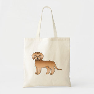 Apricot Mini Goldendoodle Niedlicher Cartoon Dog Tragetasche
