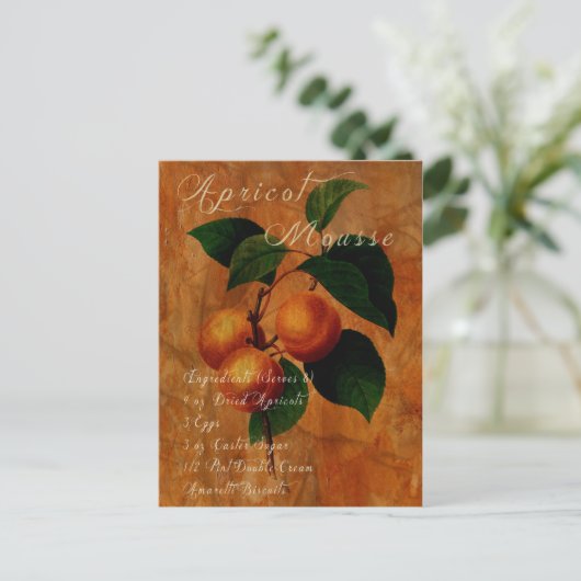 Apricot Mousse Postkarte (Stehend Vorderseite)