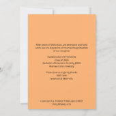 Apricot Nursing Graduate 2026 Announcement Einladung (Rückseite)