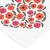 Apricot Orange Flower Hearts Kurzer Tischläufer (Ecke)