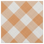 Apricot Orange Hütte Gingham Stoff (Nahaufnahme)