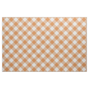 Apricot Orange Hütte Gingham Stoff