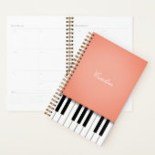 Apricot Orange Piano Keyboard Personalisierte Musi Planer (Anzeige)