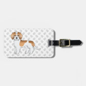 Apricot Parti-color Mini Goldendoodle Dog Gepäckanhänger (Vorderseite horizontal)
