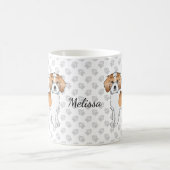 Apricot Parti-color Mini Goldendoodle Dog & Name Kaffeetasse (Mittel)