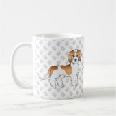 Apricot Parti-color Mini Goldendoodle Dog & Name Kaffeetasse (Links)