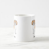 Apricot Parti-color Mini Goldendoodle Dog & Name Kaffeetasse (Mittel)