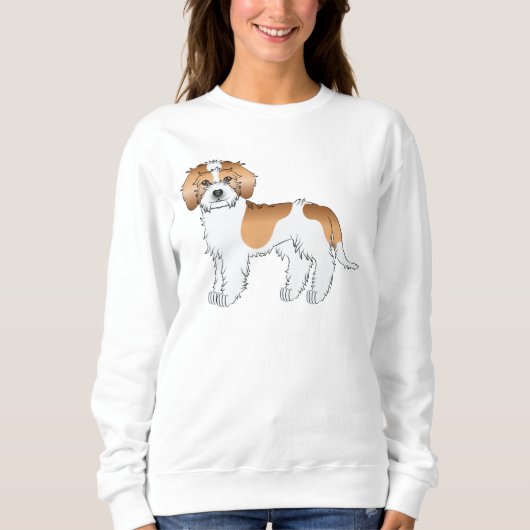 Apricot Parti-color Mini Goldendoodle Dog Sweatshirt (Vorderseite)