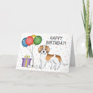 Apricot Parti Colour Mini Goldendoodle Hund Geburt Karte