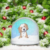 Apricot Parti Goldendoodle  Schneekugeln (Weihnachten)