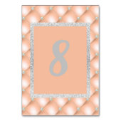 APRICOT PEACH DIAMOND MODERNE TISCHNUMMER (Vorderseite)