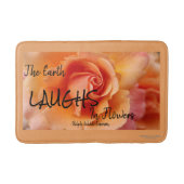 Apricot Peach Rose Blume Nah Up Foto Badematte (Vorderseite)