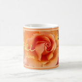Apricot Peach Rose Blume Nah Up Foto Kaffeetasse (Mittel)