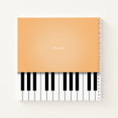 Apricot Piano Music Keyboard Personalisiert Notizblock (Rückseite)