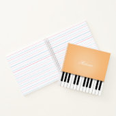 Apricot Piano Music Keyboard Personalisiert Notizblock (Innenseite)