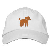 Apricot Poodle Dog Logo (Farbanpassbare Farbe) Bestickte Kappe (Vorderseite)