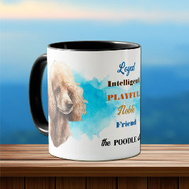 Apricot Poodle Dog Loyal Friend Tasse