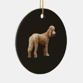 Apricot Poodle Keramik Ornament (Rechts)