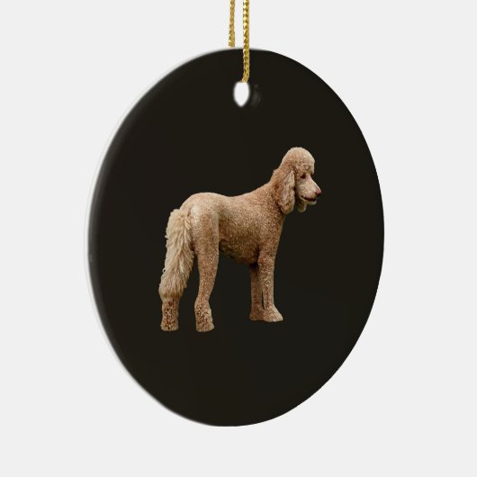 Apricot Poodle Keramik Ornament (Rechts)