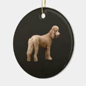 Apricot Poodle Keramik Ornament (Links)