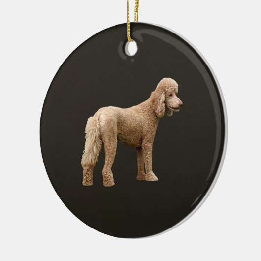 Apricot Poodle Keramik Ornament (Links)