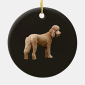 Apricot Poodle Keramik Ornament (Hinten)