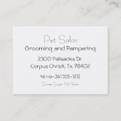 Apricot Poodle Retro Telefon Visitenkarte (Rückseite)