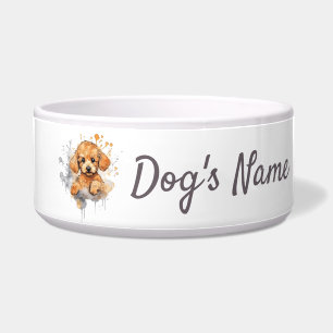 Apricot Poodle Welpe Keramik Bowl Napf