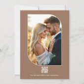 Apricot Pop Abstract Floral Modern Spring Wedding Einladung (Rückseite)