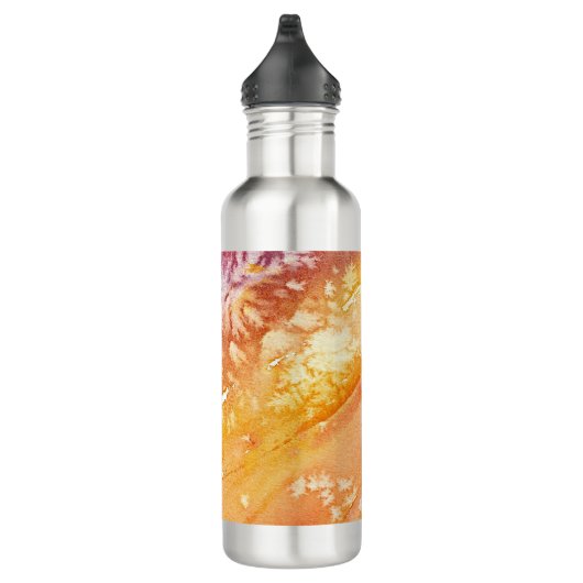 Apricot Rose Abstract Design Edelstahlflasche (Rechts)