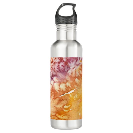 Apricot Rose Abstract Design Edelstahlflasche (Vorderseite)