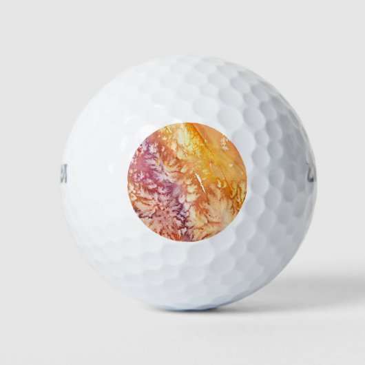 Apricot Rose Abstract Design Golfball (Vorderseite)