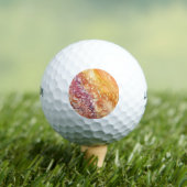 Apricot Rose Abstract Design Golfball (Insitu T-Shirt)