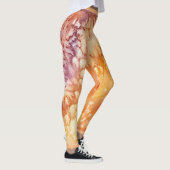 Apricot Rose Abstract Design Leggings (Rechts)