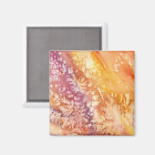 Apricot Rose Abstract Design Magnet (Vorderseite/Rückseite)