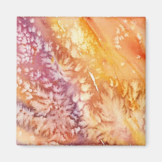 Apricot Rose Abstract Design Magnet (Vorne)