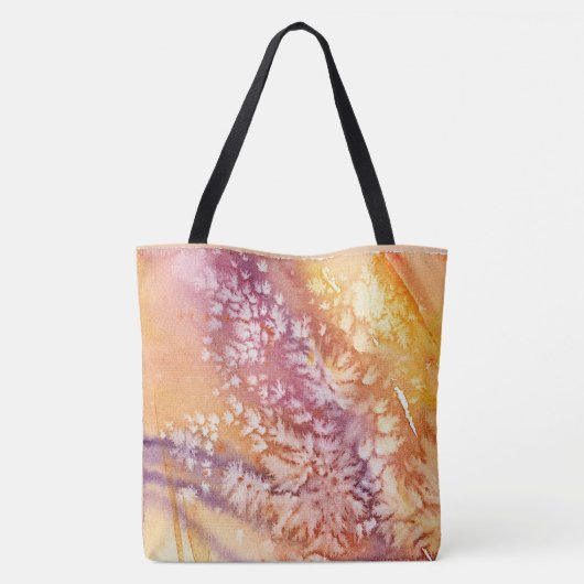 Apricot Rose Abstract Design Tasche (Rückseite)
