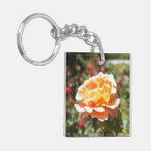 Apricot-Rose Akryllischer Schlüsselanhänger (Vorderseite links)