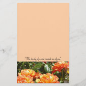 Apricot-Rose Briefpapier (Vorderseite)