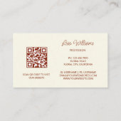 Apricot Rose Luxus Visitenkarte (Rückseite)