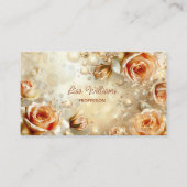 Apricot Rose Luxus Visitenkarte (Vorderseite)