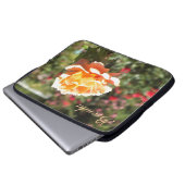 Apricot Rose Notebook-Sieb *personalisieren* Laptopschutzhülle (Vorne Knopf)