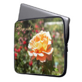 Apricot Rose Notebook-Sieb *personalisieren* Laptopschutzhülle (Vorderseite Links)