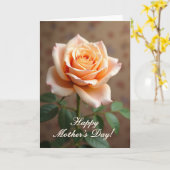 Apricot-Rosen-Muttertagskarte Karte (Gelbe Blume)