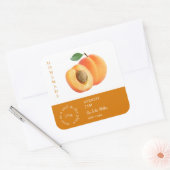 Apricot Small Business Label Quadratischer Aufkleber (Umschlag)