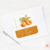 Apricot Small Business Label Quadratischer Aufkleber (Umschlag)