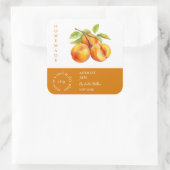 Apricot Small Business Label Quadratischer Aufkleber (Tasche)