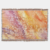 APRICOT SORBET Abstrakte Wasserfarbe Decke (Vorderseite)