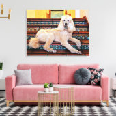 Apricot Standard Poodle - Bocelli Leinwanddruck (Insitu (Wohnzimmer))